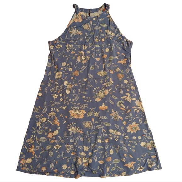 LOFT Plus Floral Print Sleeveless Swing Dress - Picture 11 of 13